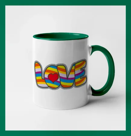 Love nápis duhový
