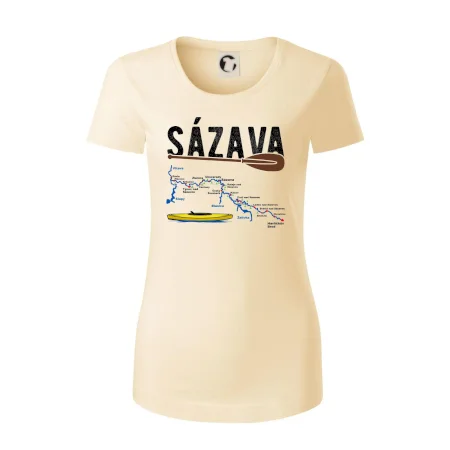 Mapa řeky Sázavy