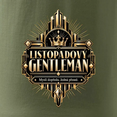Listopadový gentleman zlatý art deco motiv