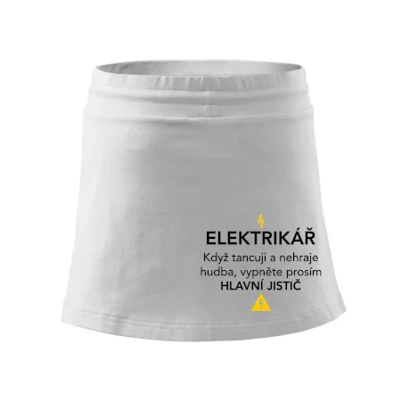 Elektrikář - hlavní jistič - Nápis na zádech