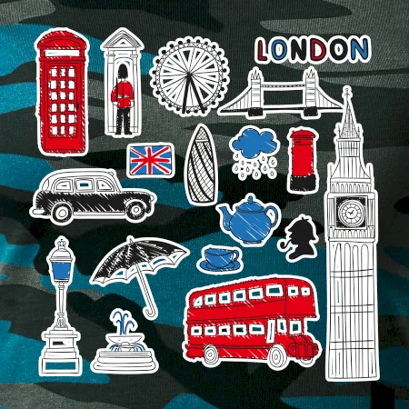 Velká Británie - kreslené ikonky