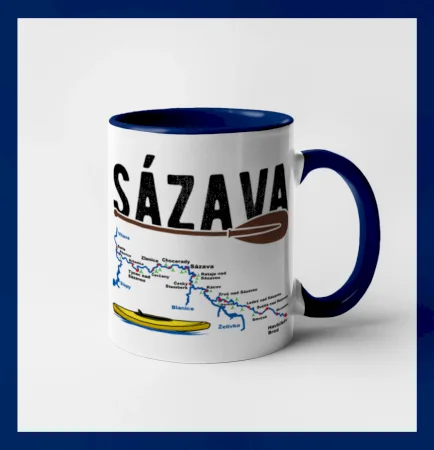 Mapa řeky Sázavy