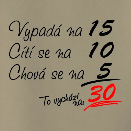 Vypadá, cítí se, chová se - 30 let