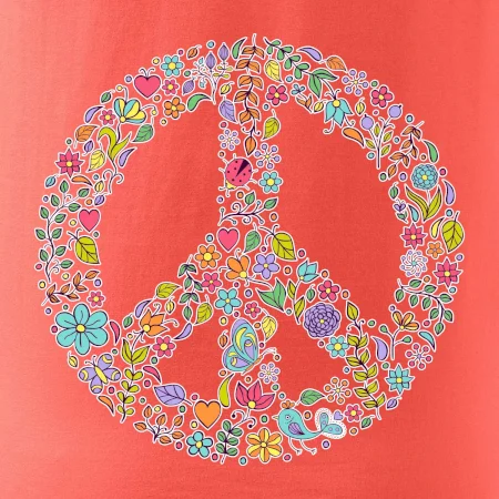 Peace symbol lístečky