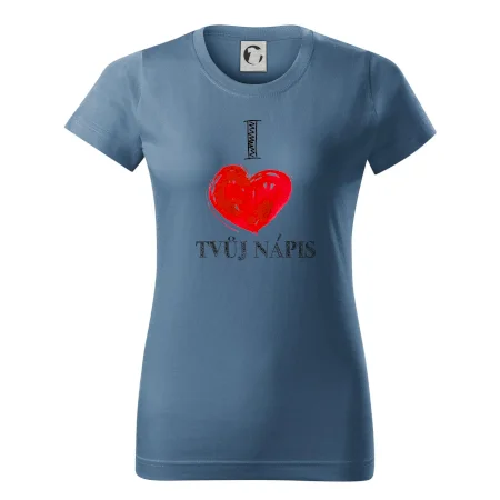 I love malované srdce - vlastní nápis