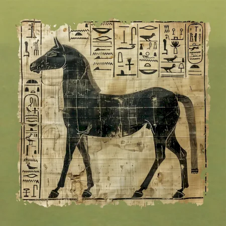 Egyptské hieroglyfy kůň