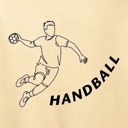 Handball nápis šikmo