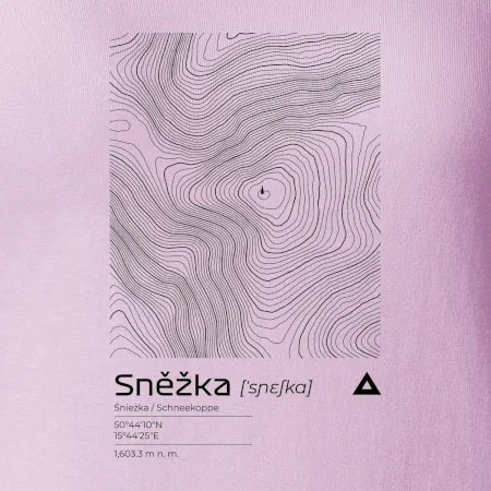 Sněžka - vrstevnice v obdélníku