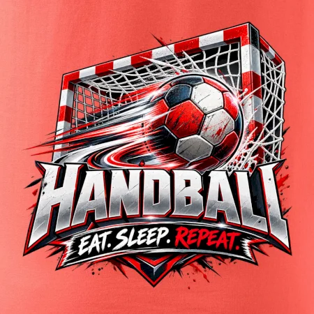 Házenkářský míč v brance eat sleep repeat