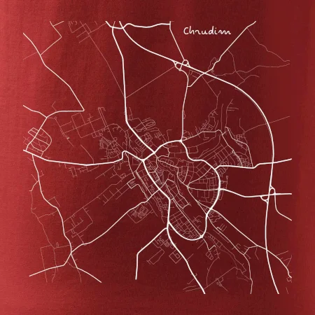 Černobílá mapa Chrudim