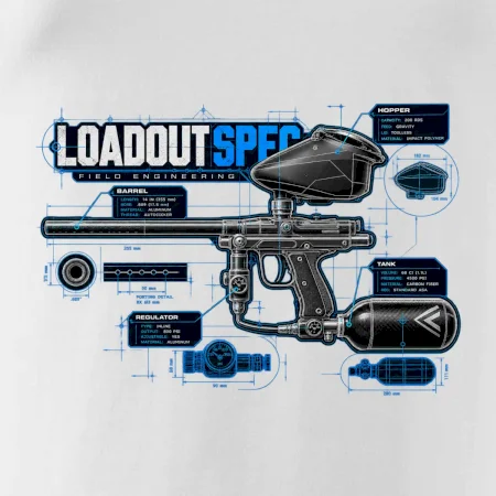 Technický výkres loadout spec paintball