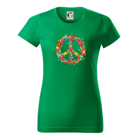 Peace symbol červené květiny