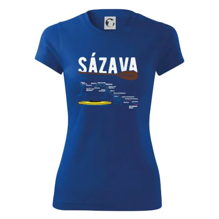 Mapa řeky Sázavy