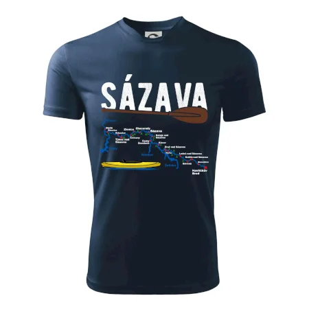 Mapa řeky Sázavy
