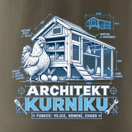 Architekt kurníku technický výkres