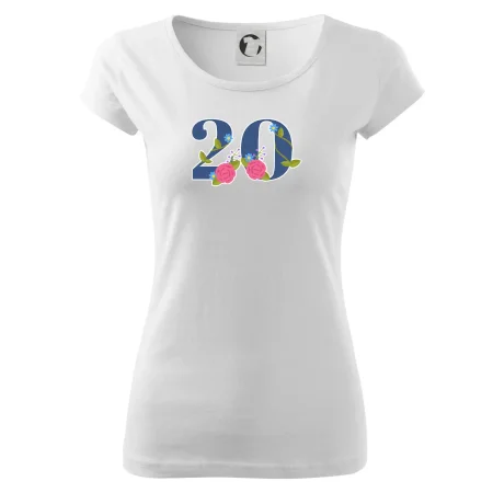 Květinové číslo kreslené - 20