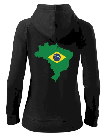 Brazílie vlajka v mapě