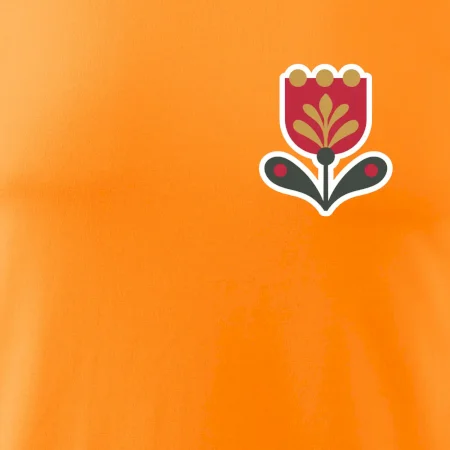 Folklor na prsu tulipán