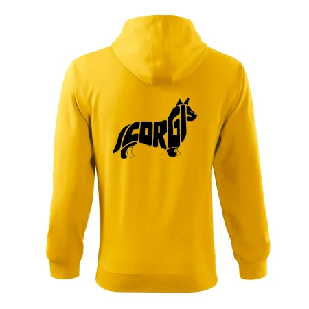 Corgi - nápis v těle
