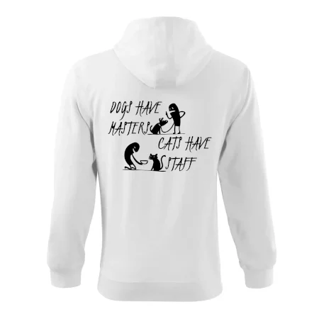Dogs have masters, cats have staff