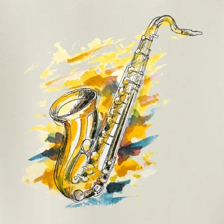 Saxofon malovaný