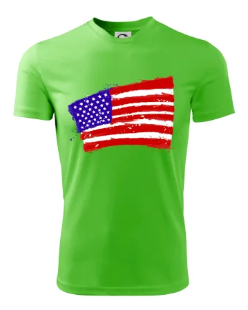 Americká vlajka ohnutá
