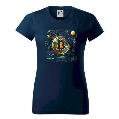 Bitcoin logo s grafy
