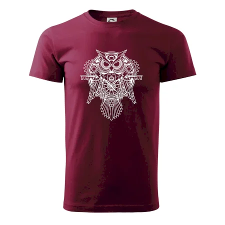 Steampunk sova černobílá