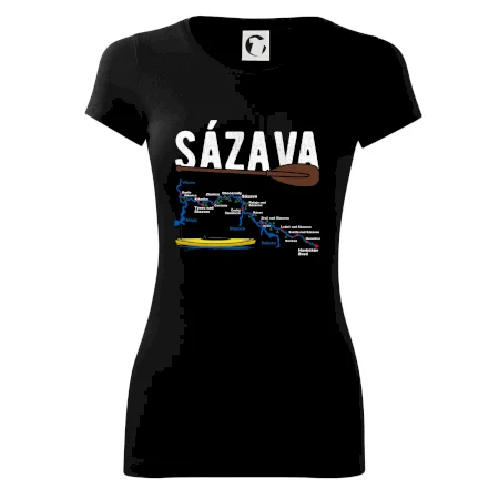 Mapa řeky Sázavy