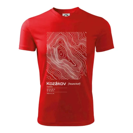Kozákov - vrstevnice v obdélníku