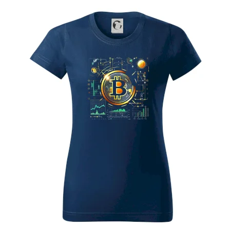 Bitcoin logo s grafy