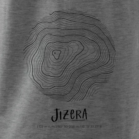 Jizera - vrstevnice v kruhu