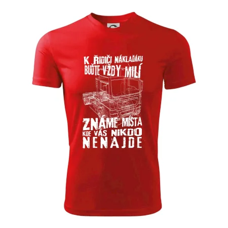 K řidiči náklaďáku buďte vždy milý