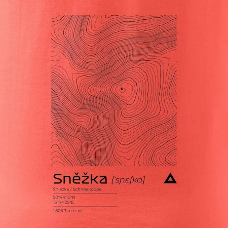 Sněžka - vrstevnice v obdélníku