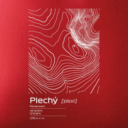 Plechý - vrstevnice v obdélníku
