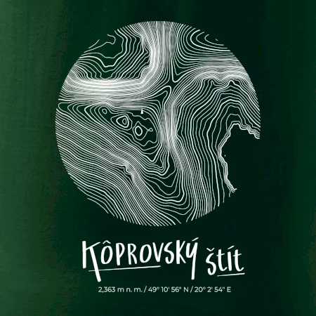 Kôprovský štít - vrstevnice v kruhu