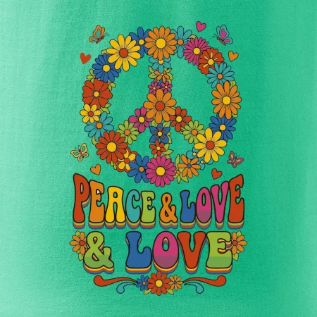 Peace and love - na výšku s květy