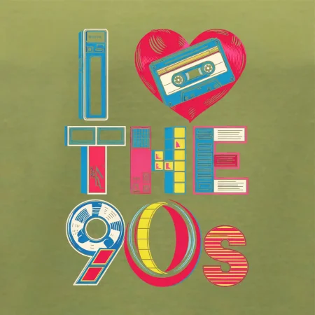 I love 90s - srdce a kazeta