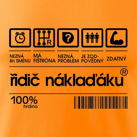 Čárový kód řidič náklaďáku