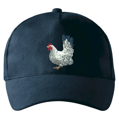 Slepice kreslená bílá