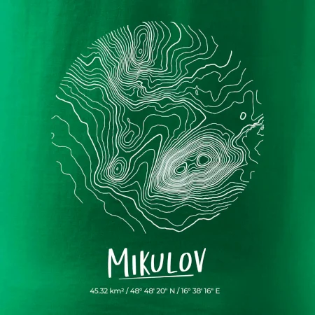 Mikulov - vrstevnice v kruhu