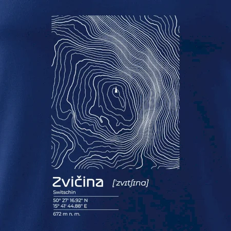 Zvičina - vrstevnice v obdélníku