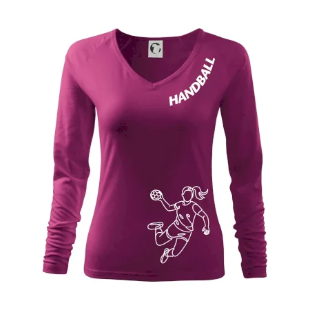 Handball nápis šikmo  - holka