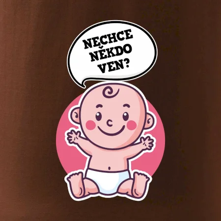 Nechce někdo ven - Triko pro porodní asistentku