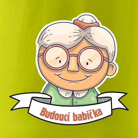 Budoucí babička kreslená