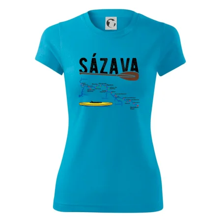Mapa řeky Sázavy