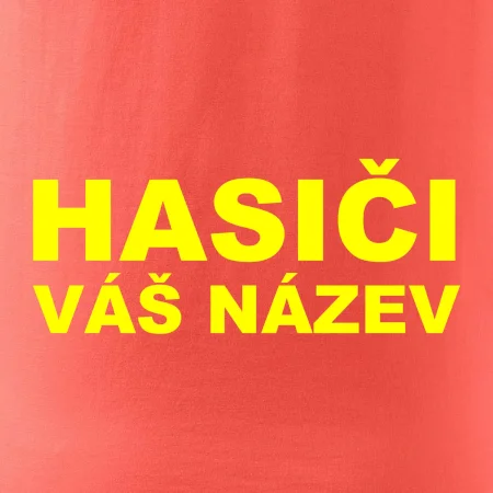 Hasiči - žlutý nápis - váš název sboru