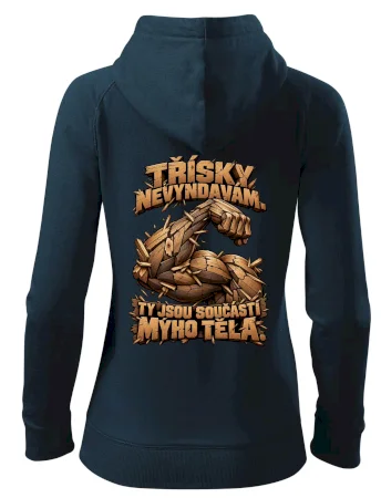 Třísky nevyndavám ty jsou součástí mýho těla - dřevěná paže