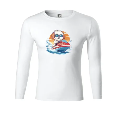 Bišonek na vodním skútru
