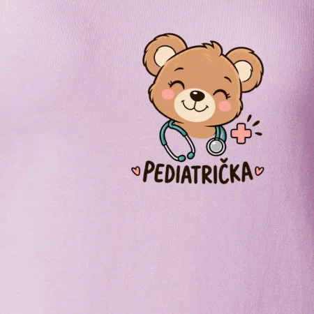 Pediatrička s medvídkem a stetoskopem - malý potisk